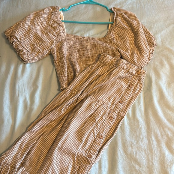 Rylee and Cru sage gingham trixie top and Joelle skirt set - Picture 2 of 6